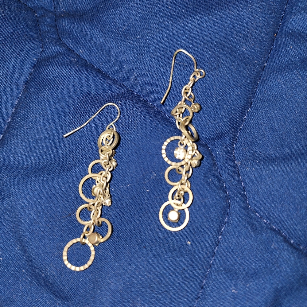 Cute, silver-colored Ring-Earrings